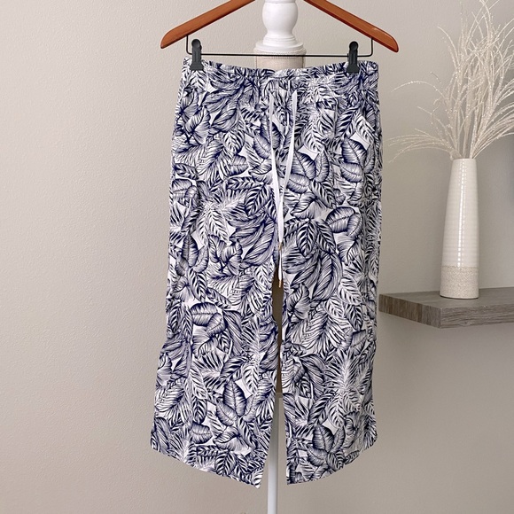 Land n Sea Cropped Linen Blend Pants Size S - Picture 1 of 5